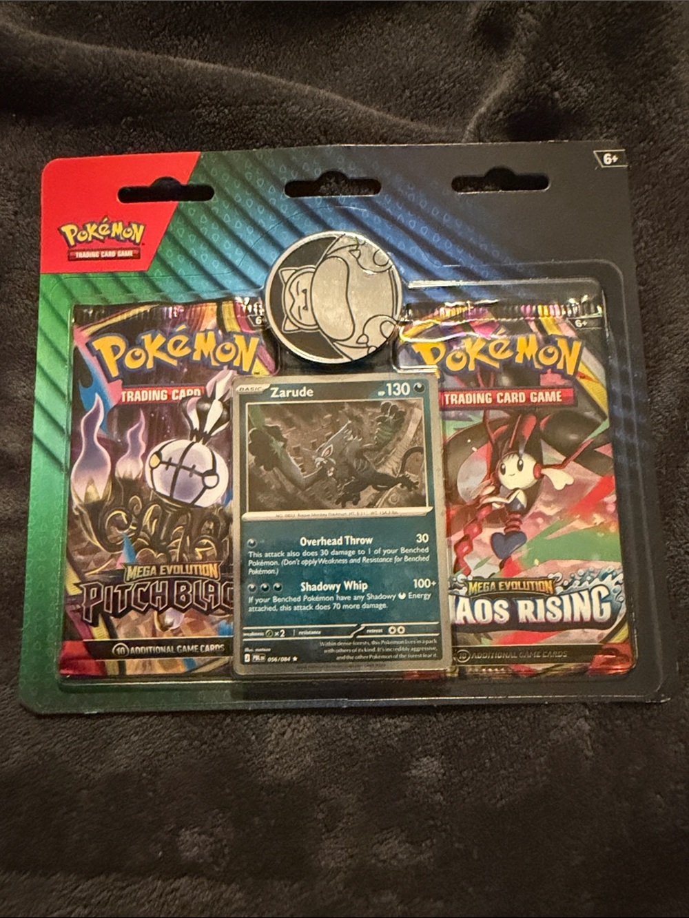 POKEMON ZARUDE Mega Evolution Pitch Black and Chaos Rising 2 Pack Blister